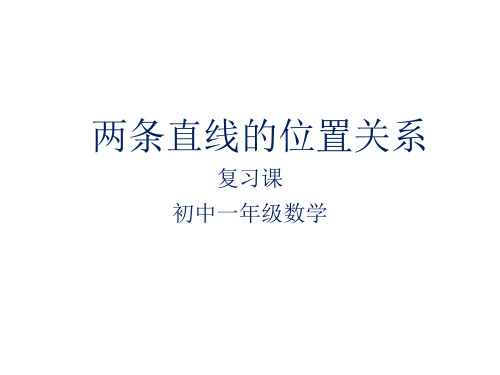 鲁教版(五四制) 六年级下册7 .1两条直线的位置关系复习课(20张PPT)