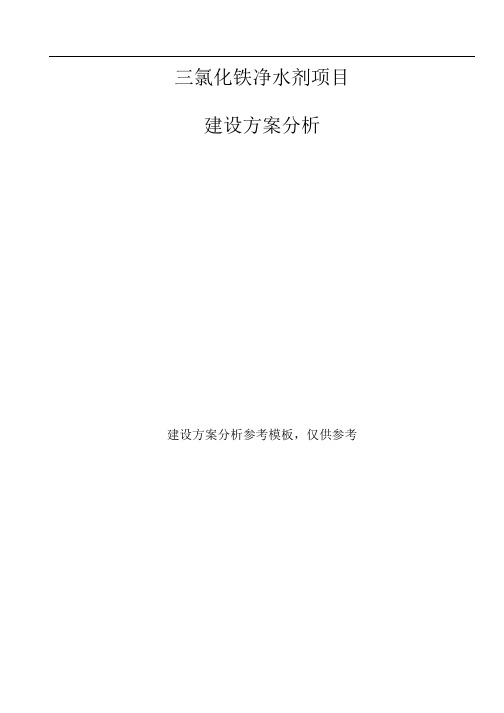 三氯化铁净水剂项目建设方案分析参考模板.docx