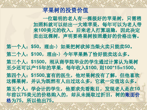 苹果树的投资价值