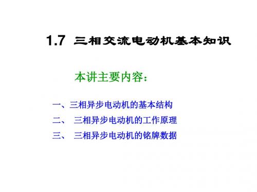 1.7三相交流电动机基本知识48页PPT