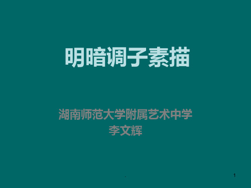 明暗调子素描PPT课件