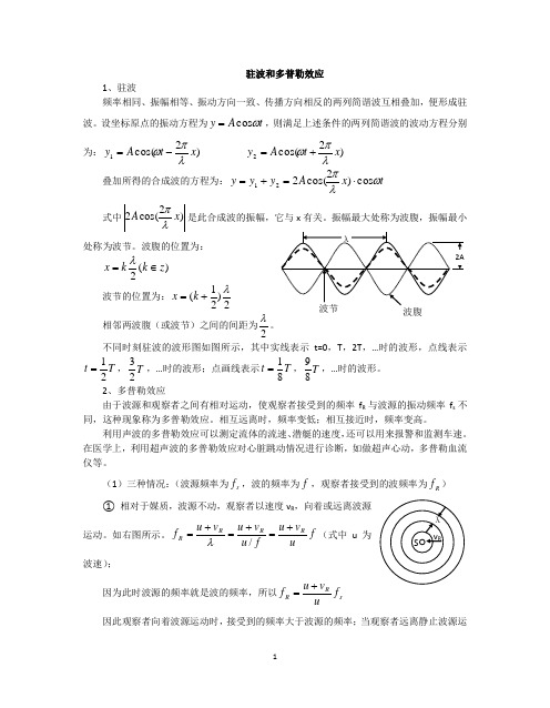 高三高中物理竞赛驻波和多普勒效应(无答案)