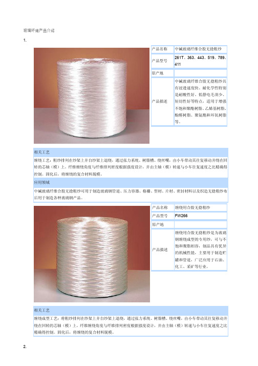 玻璃纤维产品介绍