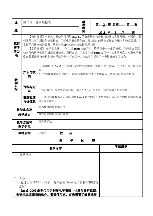 1.2j建立数据表教案