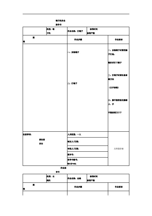 端子机作业指导书【精】