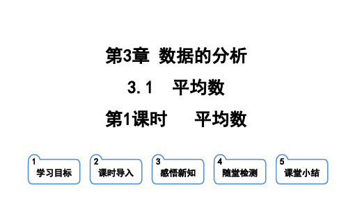 3.1 平均数  课件(共32张PPT) 鲁教版数学八年级上册