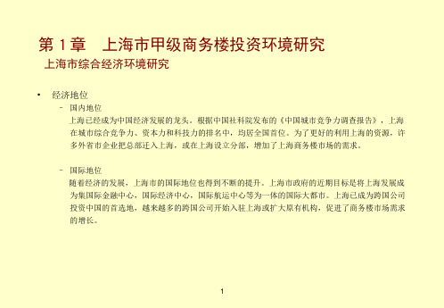 上海商务楼市场研究分析(ppt 42页)
