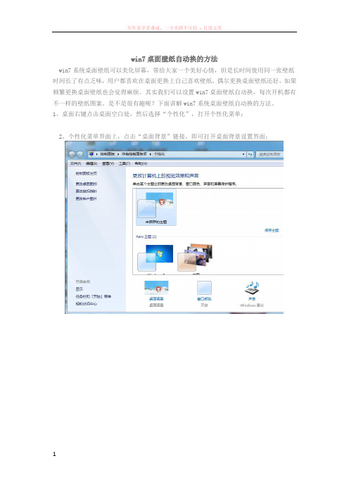 win7桌面壁纸自动换的方法