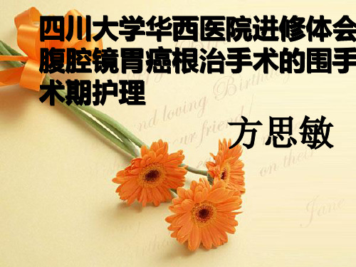 腹腔镜胃癌根治手PPT参考课件
