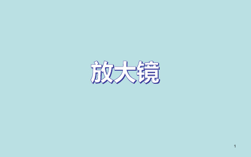 六年级上册科学课件 - 1《放大镜》 教科版(共17张PPT)