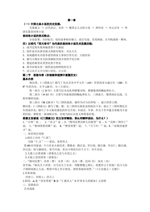 汉语言文学古代文学考试整理