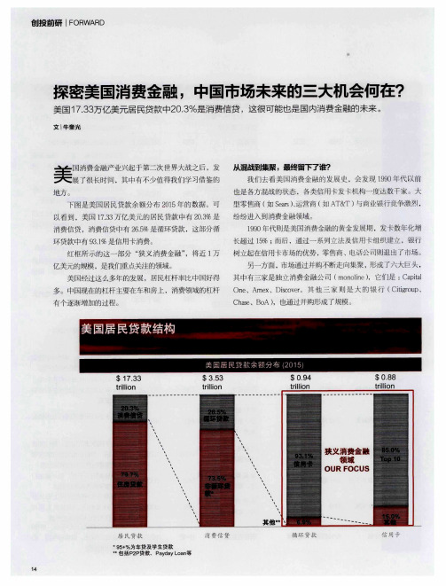 探密美国消费金融,中国市场未来的三大机会何在？