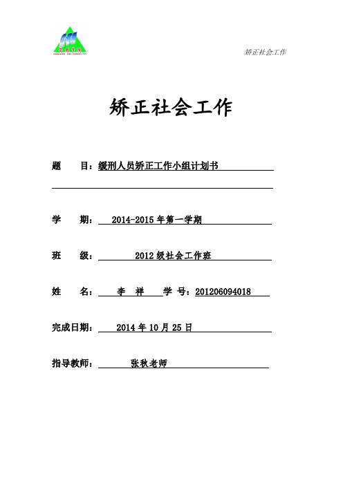 矫正社会工作作业