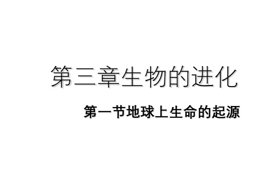 地球上生命的起源ppt课件
