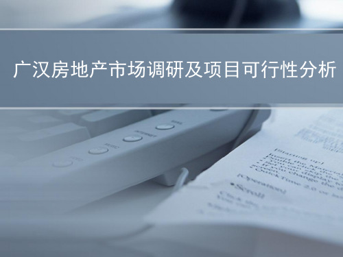 广汉房地产市场调研及项目可行性分析-35页PPT资料