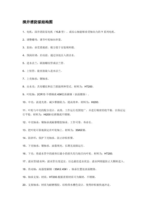 深井消防泵结构图