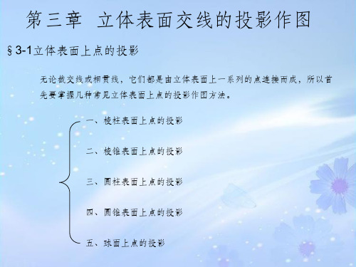 机械制图立体表面上点的投影PPT课件