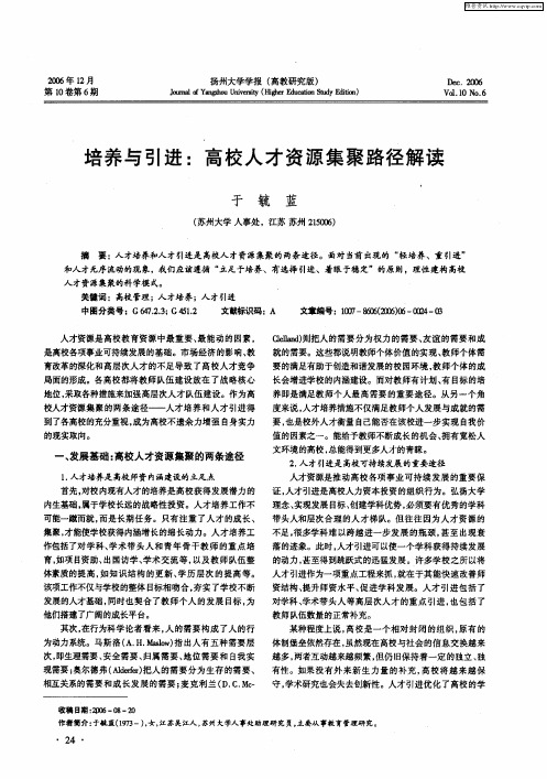 培养与引进：高校人才资源集聚路径解读