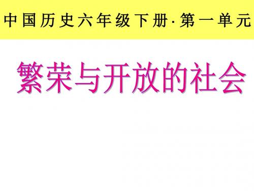 最新人教版七年级历史下册第一单元《繁荣与开放的社会》课件