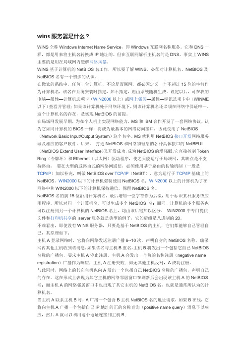 wins服务器是什么