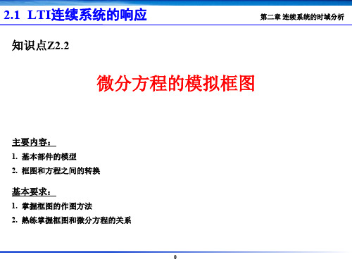 微积分讲座---Z2.2 微分方程的模拟框图