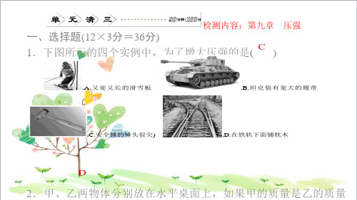初中八年级物理下册 单元清三课件