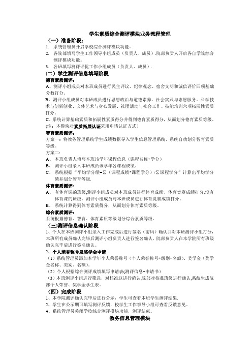 学生信息管理系统 综合测评系统
