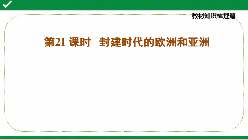 最新中考历史复习课件——第21课时 封建时代的欧洲和亚洲