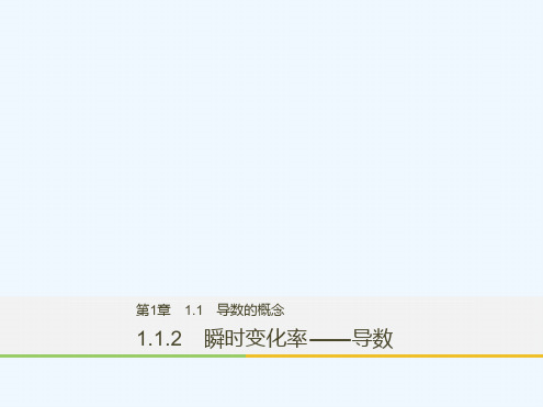 2017 2018版高中数学 第1章 导数及其应用 112 瞬时变化率导数 苏教版选修2 21