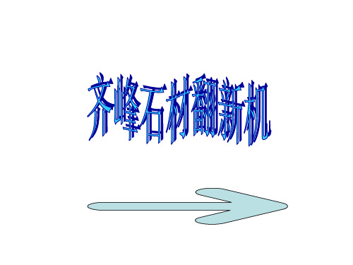 几种石材翻新机介绍