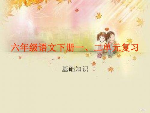 六年级语文下册一、二单元基础知识复习课件