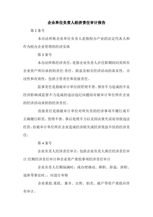 企业单位负责人经济责任审计报告.doc