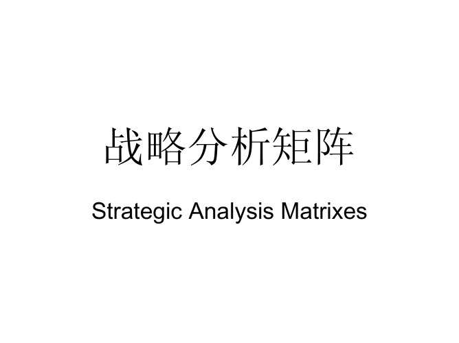 战略分析矩阵