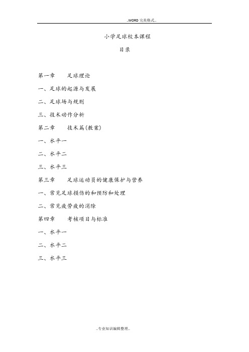 小学校本课程教材《足球》