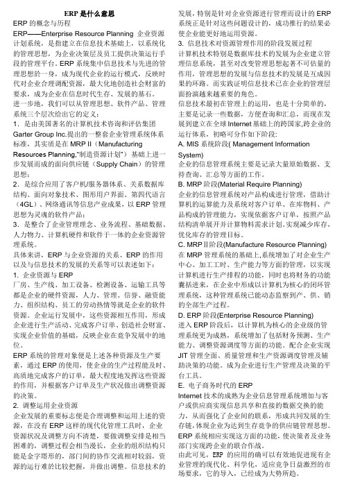 ERP是什么意思
