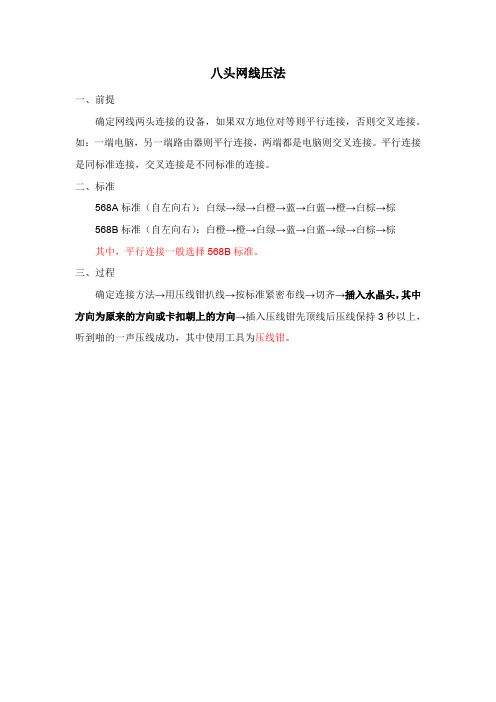 八头网线压法