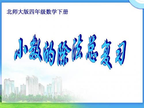 北师大版数学四年级下册《小数的除法总复习》
