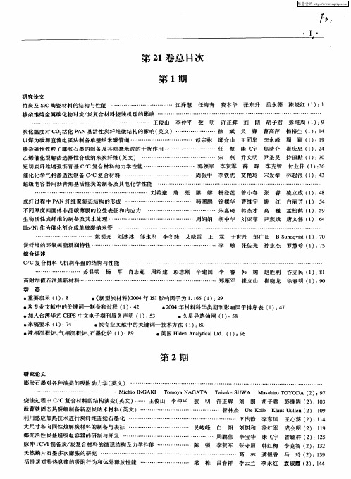 第21卷总目次