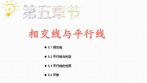 人教版七年级下册第五章相交线与平行线复习课件