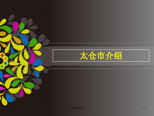 江苏太仓整体概况及规划