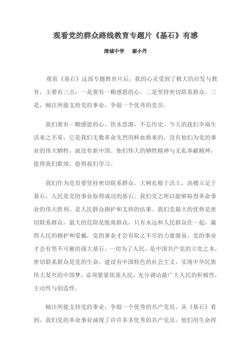 观看党的群众路线教育专题片