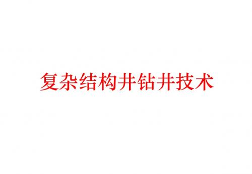复杂结构井钻井技术