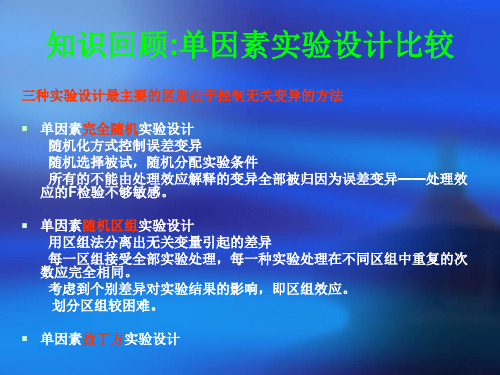 实验心理学课件-单因素拉丁方实验设计33页