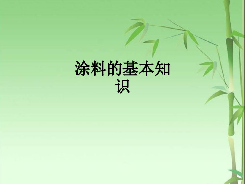 涂料的基本知识ppt课件