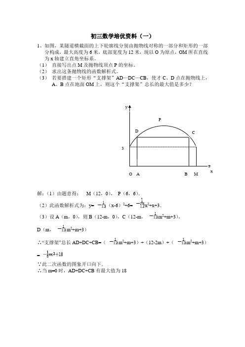 初三数学培优资料(一)