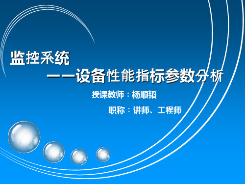 监控系统各设备性能指标