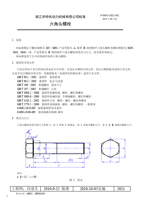 六角头螺栓 2021