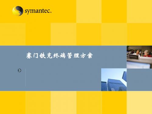 赛门铁克终端管理方案-文档资料