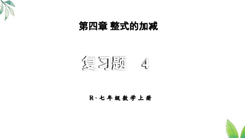 第四章 整式的加减 复习题 4(课件)人教版(2024)数学七年级上册