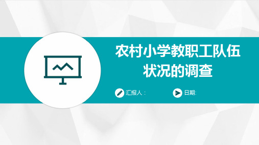 农村小学教职工队伍状况的调查